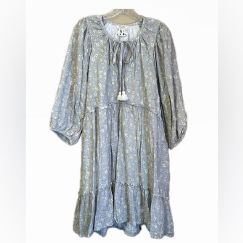 HS Gray Floral Dress Size XL